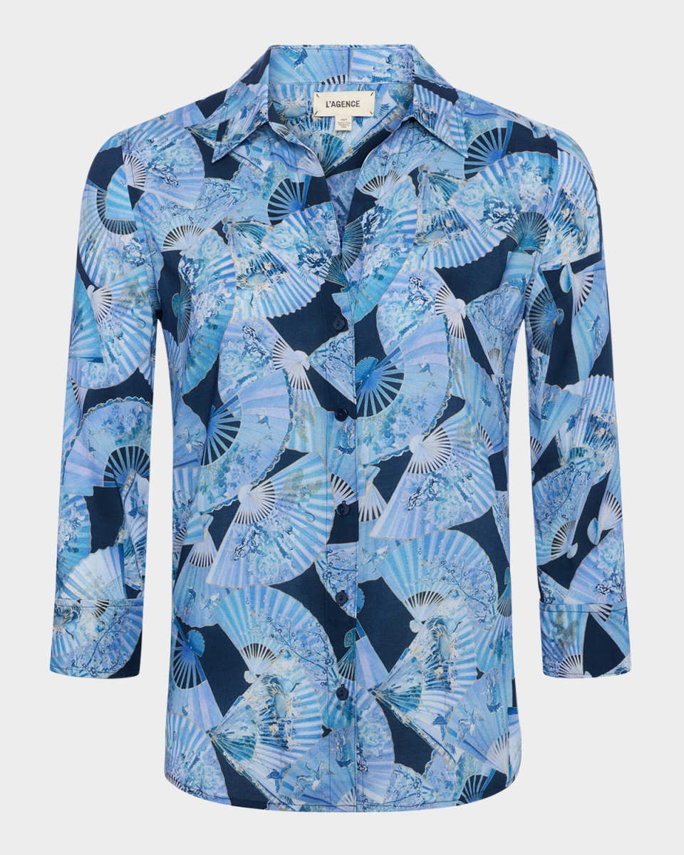 Camille Button-Front Blouse